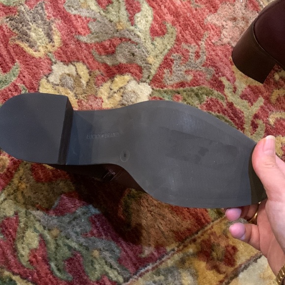 Ladies Lucky Brand leather boots.  New, never worn.  Wine/brown. - Picture 3 of 5